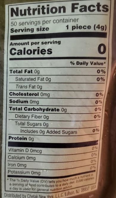 The Nutrition Facts of Deep Ginger Garlic Cubes