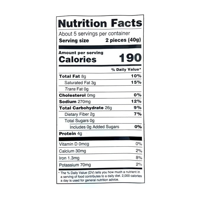 This is the Nutrition of Deep Jeera Khakhara.