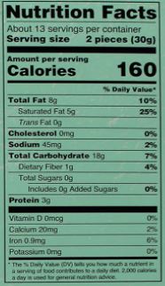 This is the Nutrition of Deep Jeera Khari.