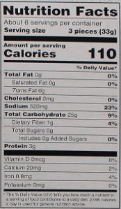 The Nutrition Facts of This is the Nutrition of Deep Khichyiya (Plain).