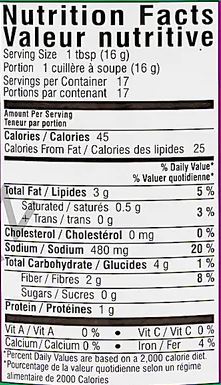 The Nutrition Facts of Deep Madras Curry Paste 