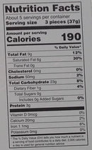 This is the Nutrition of Deep Original Khari.