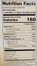 The Nutrition Facts of Deep Samosas Chickpea Masala 