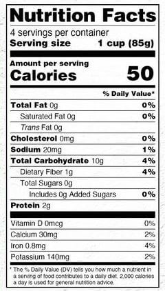 The Nutrition Facts of Deep Snake Gourd- Ring Cut