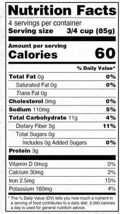 The Nutrition Facts of Deep Suran Diced yams