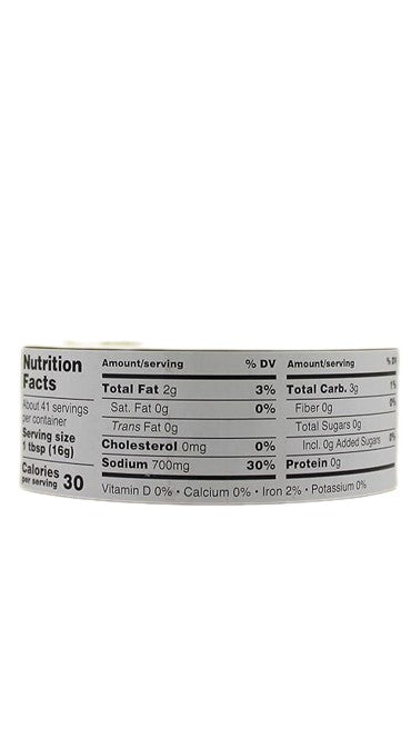 The Nutrition Facts of Deep kerda Pickle 