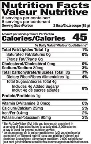The Nutrition Facts of Delve Jelly Falooda 