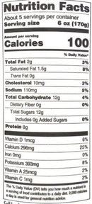 The Nutrition Facts of Desi Low Fat Yogurt