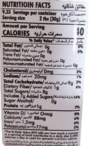 The Nutrition Facts of Durvesh Green Chilli Sauce