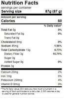 The Nutrition Facts of FLAV.R.PAC Mixed Vegetables