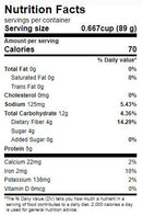 The Nutrition Facts of FLAV.R.PAC Sweet Green Peas