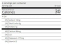 The Nutrition Facts of FLAV.R.PAC Whole Okra