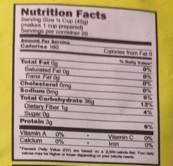 The Nutrition Facts of Falak Extra Long Basmati Sella Rice