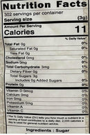 The Nutrition Facts of This is the Nutrition of Gazab White Crystal Suagr (Desi Sugar).