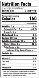 The Nutrition Facts of Gits Handvo Mix
