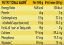 The Nutrition Facts of Glucon-D Glucose Beverage Mix Nimbu Pani