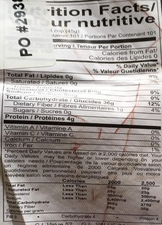 The Nutrition Facts of Good Life Low GI Diabetic Rice