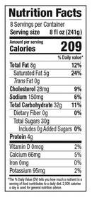 The Nutrition Facts of Gopi Lassi Mango Flavor Yogurt Drink Small 