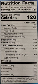 The Nutrition Facts of Gullon Sugar Free Biscuits Large 