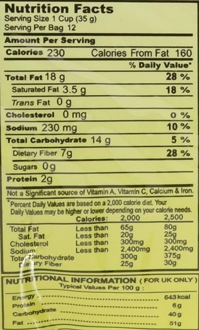 This is the Nutrition of Haldiram's Aloo Bhujia.