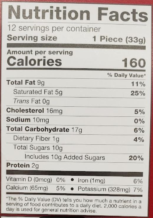 The Nutrition Facts of Haldiram's Besan Ladoo 