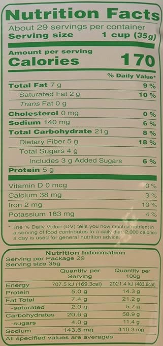This is the Nutrition of Haldiram's Bhel Puri Big.