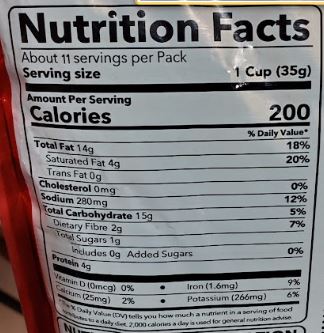The Nutrition Facts of Haldiram's Bhujia 