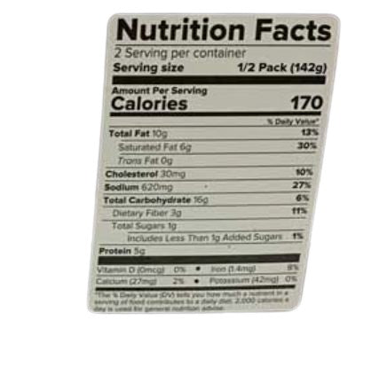 The Nutrition Facts of Haldiram's Dal Makhani 