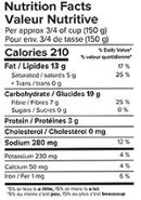 The Nutrition Facts of Haldiram's Dal Palak Minute Khana 