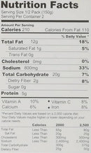 The Nutrition Facts of Haldiram's Dilli Style Choley Minute Khana 