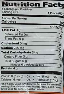 The Nutrition Facts of Haldiram's Gluten Free Chapati 