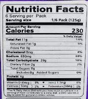The Nutrition Facts of Haldiram's Hyderabadi Biryani Family Pack 
