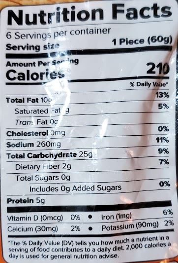 The Nutrition Facts of Haldiram's Lachcha Paratha (6pcs) 