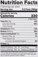 The Nutrition Facts of Haldiram's Mutter Paneer Minute Khana 