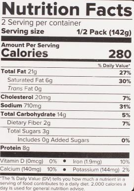 The Nutrition Facts of Haldiram's Paneer Tikka Masala 