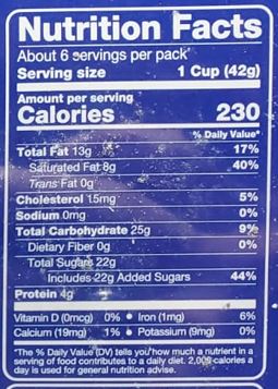 The Nutrition Facts of Haldiram's Soan Cake 