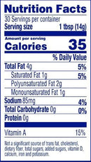 The Nutrition Facts of I Can't Believe It's Not Butter Buttery Spread Light