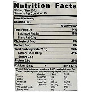 The Nutrition Facts of Jalpur Bajri Flour