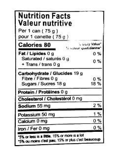 The Nutrition Facts of Jin Jin Mango Coconut Jelly