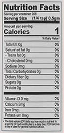 The Nutrition Facts of Jiva Organic Coriander Powder Large 