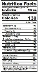 The Nutrition Facts of Jiva Organic Idli Rice Large