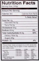 The Nutrition Facts of Jiva Organic Jaggery powder 