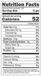 The Nutrition Facts of Jiva Organic Sesame White 