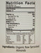 The Nutrition Facts of Jiva Organics RAW Almond Butter 