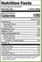 The Nutrition Facts of KAWAN Low GI Paratha Value Pack (15 pcs) 