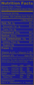 The Nutrition Facts of This is the Nutrition of KCB Cake Rusk (Fennel Seeds).