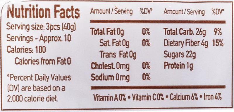 This is the Nutrition of Kalamata Crown Figs