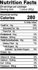 The Nutrition Facts of Kawan Paratha Value pack (25pcs) 