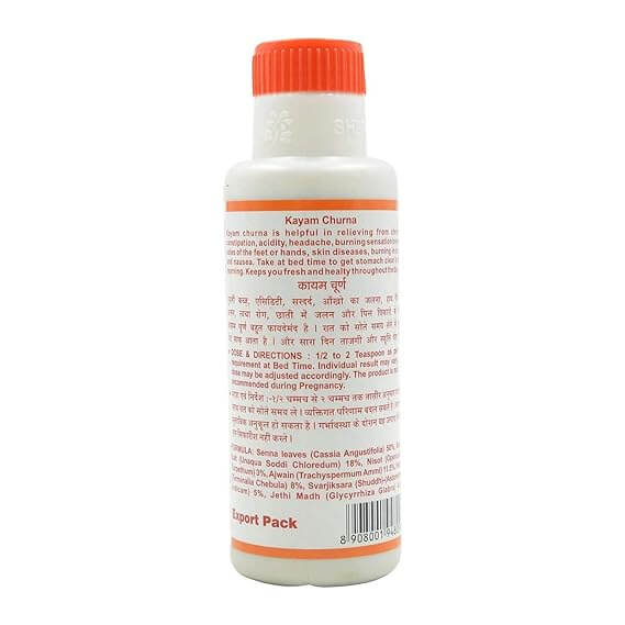 The Nutrition Facts of Kayam Churna
