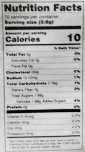The Nutrition Facts of Khatti Meethi Hajmola Imli Candy 